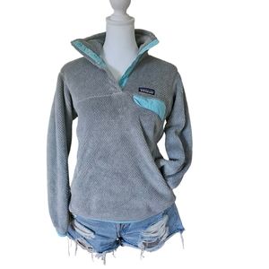 Patagonia Women's Oatmeal/Teal  Synchilla® Snap-T® Fleece Pullover Size S
